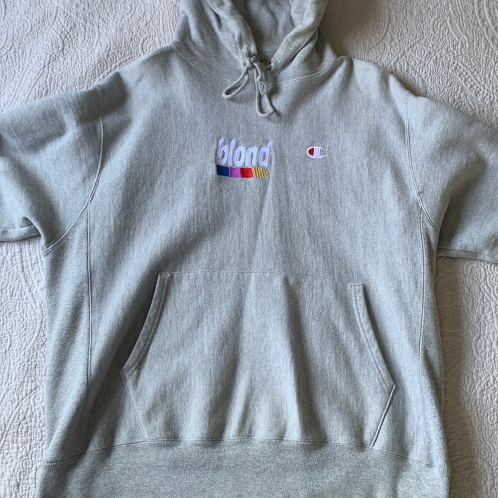 blond frank ocean champion reverse weave hoodie